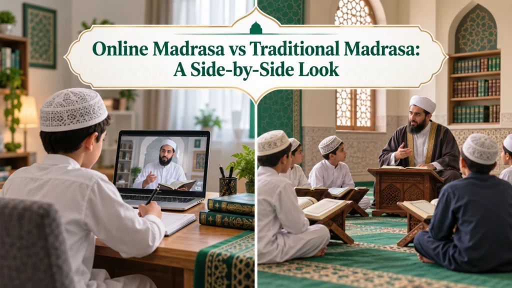 Online Madrasa vs Traditional Madrasa A Side-by-Side Look